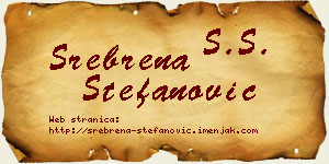Srebrena Stefanović vizit kartica